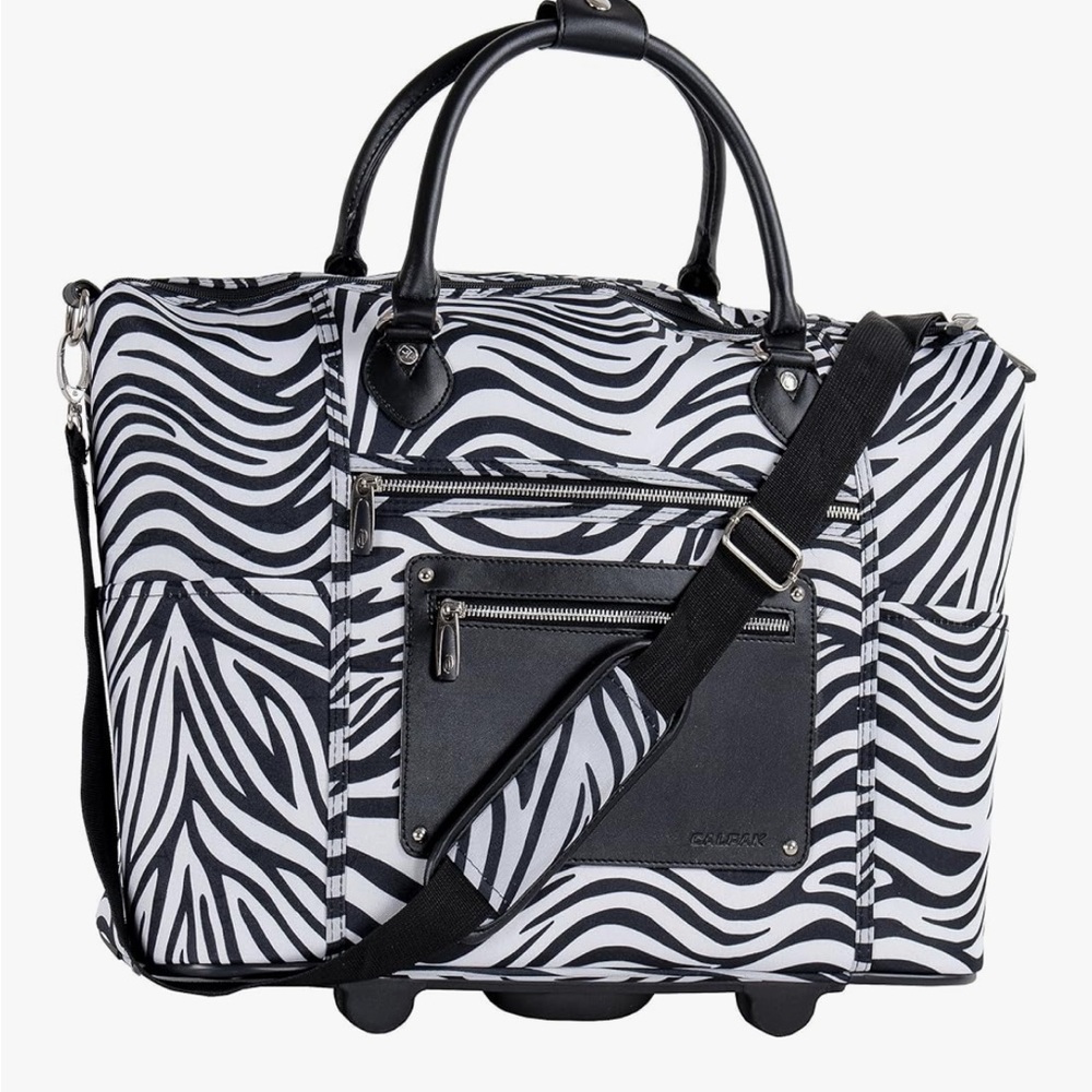 CALPAK Zanny Legacy 21-inch carry on travel bag in Zebra print NWT
